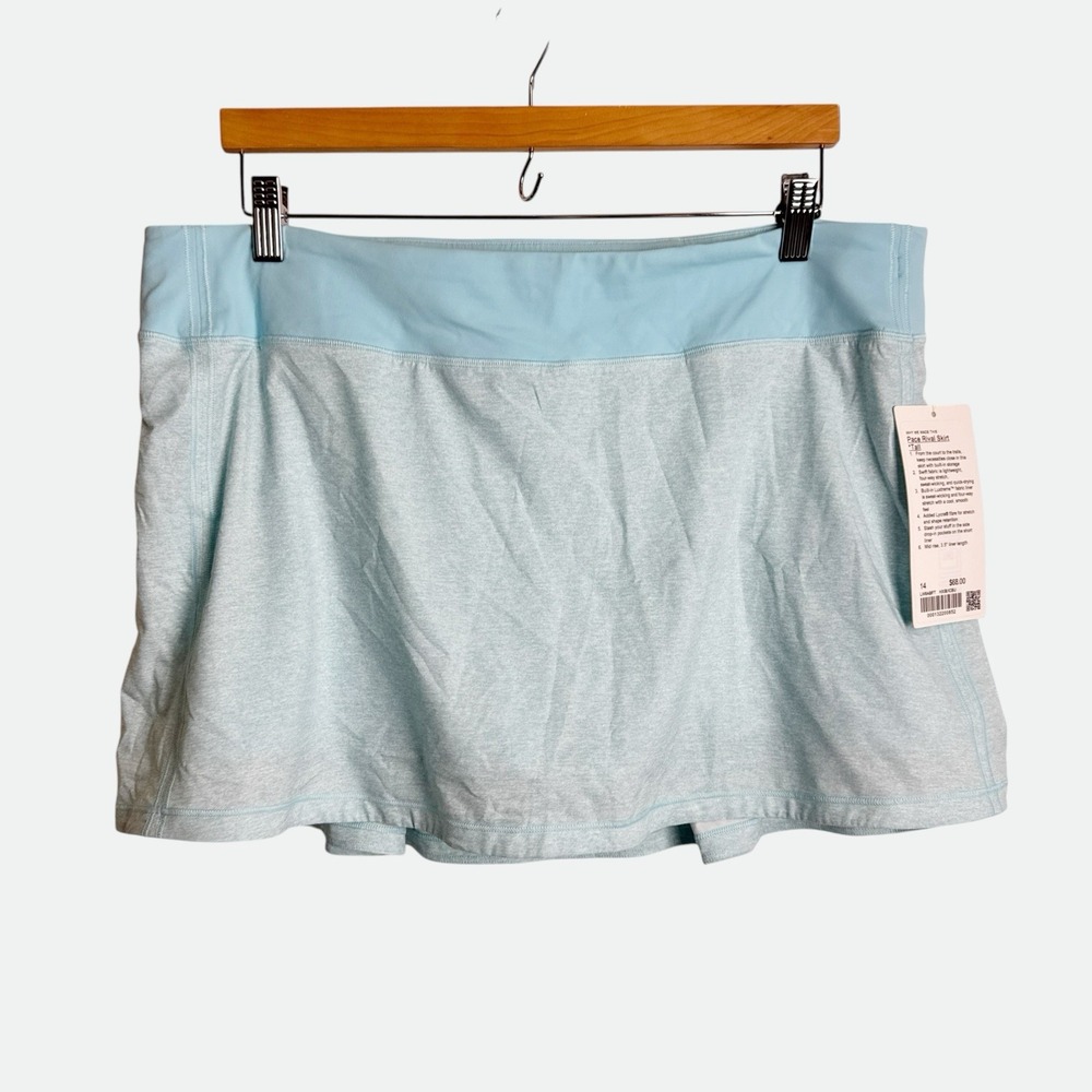 Lululemon 14T Pace Rival Skirt Skort Athletic Tennis Pickleball Golf Run Blue